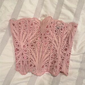 PrettyLittleThing Pink Lace Corset
